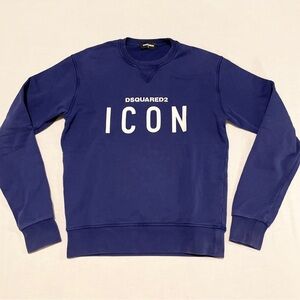 DSQUARED2 ICON Blue Crewneck Sweatshirt Kids Size 14Y